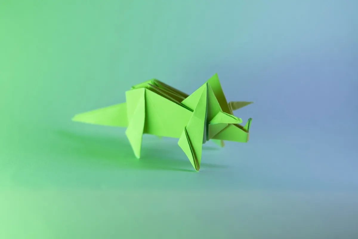 Triceratops - origami, zdjęcie 1